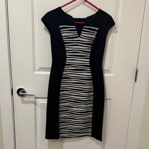 Elegant Black and White Dress